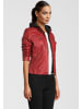 H.I.S Lederjacke mit Kapuze in RED