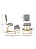 HOMCOM Kniestuhl in Grau 84L x 51B x 93H cm