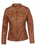 KOROSHI Leder-Effektjacke in beige