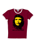 Logoshirt T-Shirt Che Guevara in dunkelrot/weiss