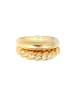 Elli Ring 925 Sterling Silber Ring Set, Twisted in Gold