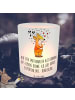 Mr. & Mrs. Panda Glas Windlicht Fuchs Borderline mit Spruch in Transparent
