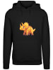 F4NT4STIC Hoodie Süßer Triceratops Dinosaurier in schwarz