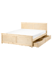 Beliani Doppelbett DAUPHIN in Braun - (W) 169 x (H) 82 x (L) 206 cm