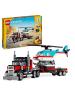 LEGO Bausteine Creator Tieflader mit Hubschrauber, ab 7 Jahre