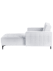 Beliani Chaiselongue ABERDEEN in Grau/Schwarz - (W) 107 x (H) 83 x (L) 189 cm