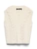 Vero Moda V-Ausschnitt Pullunder mit Zopfstrickmuster in Birch