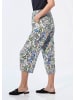 GOLDNER Kurzgröße:  Hose Sommerliche Druckhose in sand / blau / orange / gemustert
