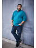 Men Plus Poloshirt in rauchblau