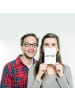 Mr. & Mrs. Panda Postkarte Spruch Trompeten Weisheit mit Spruch in Weiß
