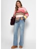 SASSYCLASSY Mehrfarbiger Streifenpullover in Pink