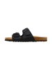 Divine Factory Noga Mistral Edge Leder-Pantoletten Schwarz