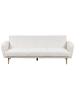 Beliani 3-Sitzer Sofa FLORLI in Weiß/Braun - (W) 214 x (H) 82 x (L) 85 cm