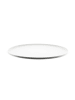 Almina Almina 2er Servierteller-Set Ovalförmig in Weiß aus Porzellan in Weiß
