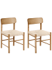 Beliani 2er-Set Esszimmerstuhl DIGNE in Braun/Beige