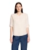 CARTOON Leinenbluse mit V-Ausschnitt in Oat Milk