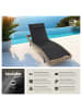tectake Rattan Sonnenliege, abnehmbares Kopfkissen, 69 x 211 x 41 - 94 cm