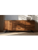 KADIMA DESIGN Sideboard 145x82x45 cm Massivholz / Metall mit Baumkante