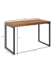 KADIMA DESIGN Schreibtisch Massivholz / Metall 117x59x76,5 cm
