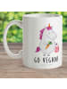 Mr. & Mrs. Panda Kindertasse Einhorn Vegan mit Spruch in Weiß