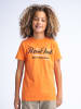 Petrol Industries T-Shirt mit Aufdruck Flowerbed in Orange