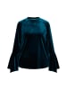 Usha Damen Samtshirt in Petrol