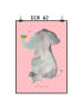 Mr. & Mrs. Panda Plakat Elefant Biene ohne Spruch in Rot Pastell