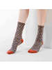 MUNADUNA 3er-Pack 3D-Relief Labyrinth-Fashionsocken in Braun