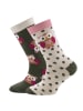 ewers 2er-Set Socken 2er Pack GOTS Eule in dkl.beige mel-oliv