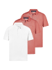 Redmond Poloshirt Basic in Rot / weiß