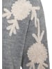 More & More cosy, bestickte Strickjacke in silvergrey melange