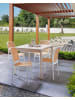 Beliani 4er-Set Gartenstuhl PLOSE in Beige/Weiß