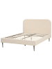 Beliani Doppelbett FLAYAT in Beige/Schwarz - (W) 153 x (H) 109 x (L) 215 cm