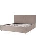 Beliani Doppelbett MOISSAC in Beige/Schwarz - (W) 197 x (H) 108 x (L) 224 cm