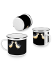 Mr. & Mrs. Panda Camping Emaille Tasse 13. Hochzeitstag Veilchen... in Schwarz