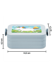 Mr. & Mrs. Panda Bento Box Einhorn Happy Design ohne Spruch in Blau Pastell