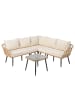 home24 Loungeset Tibella 4-teilig in Braun / Beige