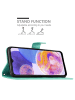 cadorabo Hülle für Samsung Galaxy A23 4G / 5G Blumen Design in FLORAL TÜRKIS