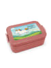 Mr. & Mrs. Panda Lunch Box Einhorn Happy Design mit Spruch in Rot Pastell