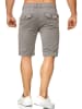 Max Men Chino Shorts Capri 3/4 Hose Stretch Bermuda Sommer in Grau