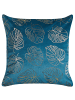 Beliani 2er-Set Dekokissen DELICIOSA in Blau/Gold