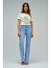 Salsa Jeans T-Shirt Flower Print in Light Pearl V2