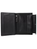 mano Donna Aurona Geldbörse RFID Leder 14 cm schwarz