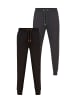 Threadbare Sweathose (2er-Pack) Trifoliate in Black - Charcoal Marl