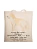 Mr. & Mrs. Panda Beuteltasche Golden Retriever Charme mit Spruch in Creme