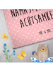 Mr. & Mrs. Panda Handtuch Einhorn Yoga mit Spruch in Rot Pastell