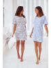 Vivance Active Sleepshirt in hellblau-weiß-gemustert