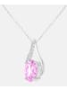 Diamant L'éternel Halskette mit Anhänger aus 375 Weißgold mit Diamant mit Saphir