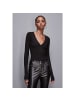 Patrizia Pepe Schwarz Leder Hose