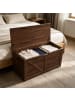 relaxdays Sitzbank in Vintagebraun - (B)100 x (H)46 x (T)40 cm